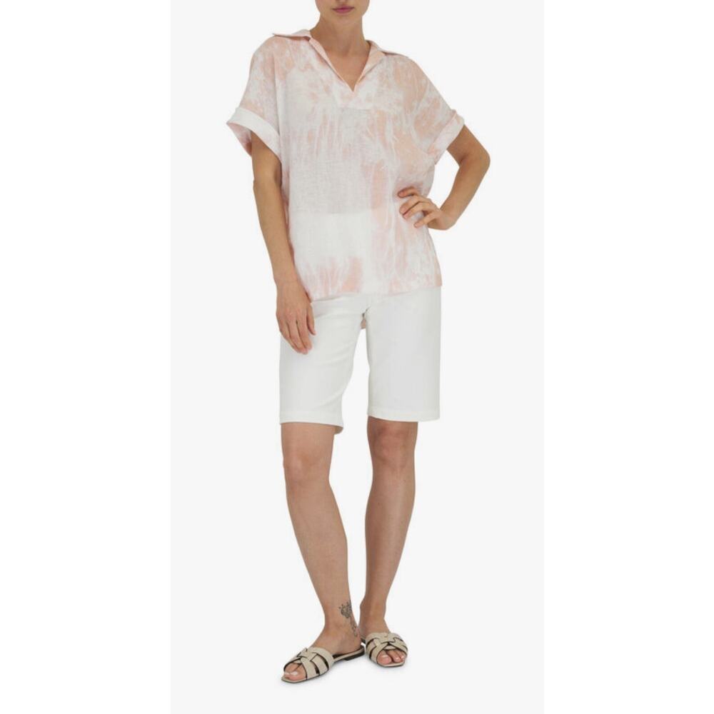 Lafayette 148 New York Manhattan Sea Salt Bermuda Shorts Stretch Twill Sz 14 NWT